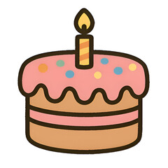 birthday cake with candles