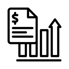 financial chart line icon