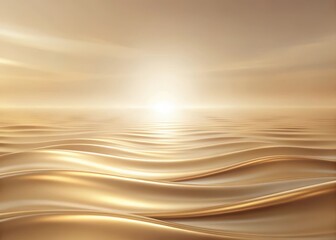 Softly glowing beige waves in a serene abstract landscape with gentle ripples and subtle gradient colors