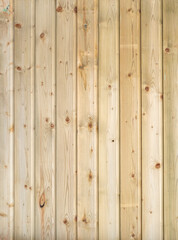 Rustic wooden wall, warm brown tones, vertical planks, natural grain, knots
