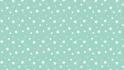 Seamless mint green star pattern background. Perfect for baby shower designs, nursery wall art, kids fabric, birthday decorations, scrapbooking, and cute celestial-themed digital or print projects.