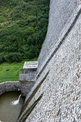 Power Cascade Industrial Dam Water Release in Motion