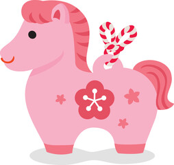 午年のかわいい馬の置物