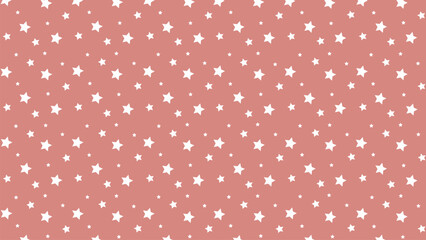 Seamless white star pattern on soft pink background. Ideal for baby shower invitations, nursery wall art, kids apparel, wrapping paper, scrapbooking, or cute celestial-themed vector designs.