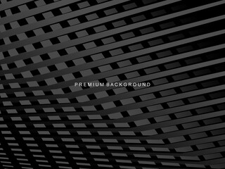 Dark background with diagonal geometric patterns and 3D effect, suitable for modern and professional designs.
