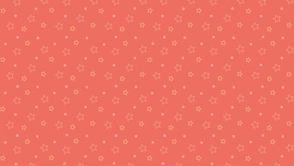 Seamless coral background with cute pastel star outlines. Perfect for kids patterns, nursery art, baby shower invitations, wrapping paper, textile prints, and celestial themed vector designs.