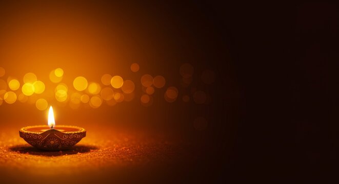 smooth gradient from turmeric to brown with bokeh light effect