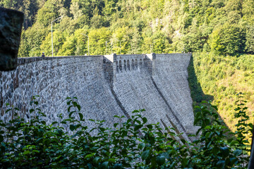 Power Cascade Industrial Dam Water Release in Motion