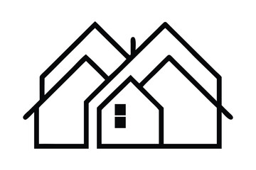 Real Estate Logo Icon Featuring Home Shape for Business Identity