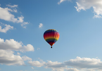 Naklejka premium Colorful hot air balloon in sky