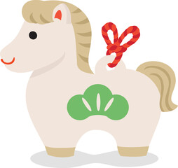 午年のかわいい馬の置物