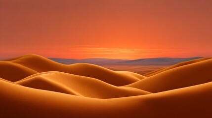 Serene desert landscape at sunset