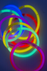 neon bracelets glow sticks in the dark