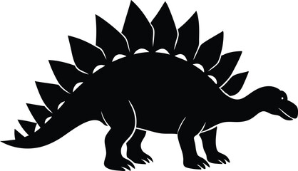 stegosaurus silhouette vector icon