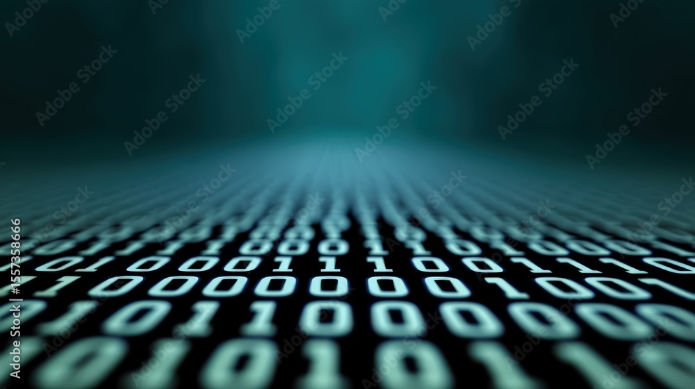 Poster binary code rewriting supply chain data in real time, ai manipulation of economy