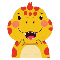 Fototapeta premium Cartoon dinosaur character vector