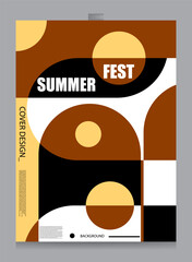 summer abstract geometric background simply and trendy design
