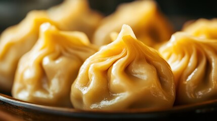 Steam Momo Dumplings Appetizing Food Photography Cuisine Concept