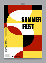summer abstract geometric background simply and trendy design