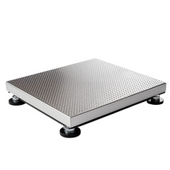 Industrial stainless steel weighing scale platform with textured surface  