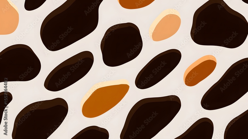 Poster abstract organic shapes pattern with textured design