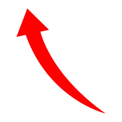 red arrow isolated on white