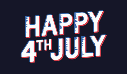 Happy 4th of July Celebration: Patriotic US Independence Day Design

