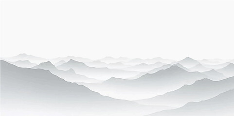 Obraz premium White layered snowy mountain background with calm mist and minimal fog for peaceful winter design