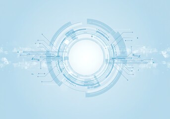 Obraz premium Abstract technology background with digital circles and connections