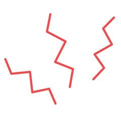 赤色の集中線アイコン 注目を集めるポップ＆目立つ演出素材