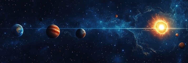 Planets orbiting a bright star in deep space