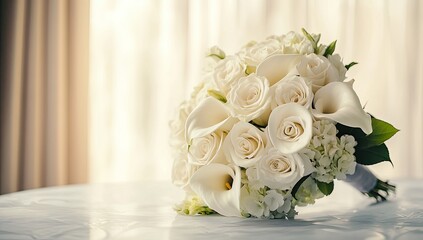 Elegant white wedding bouquet (1)