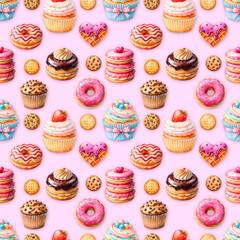 Retro Dessert Delight Pattern