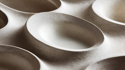 Close up of a Modern Architectural Texture with Repeating Circular Indents