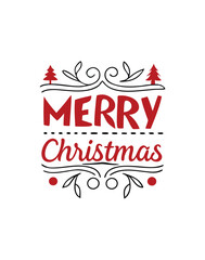 Fototapeta premium merry christmas vector typography for t-shirt design