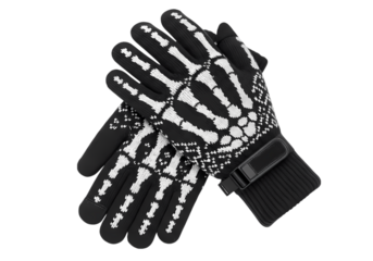 Skeleton Hand Gloves isolated on transparent background