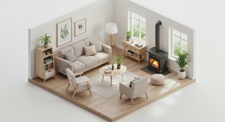 Cozy Modern Living Room Interior