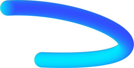 Abstract Shape of 3D Gradient Tube