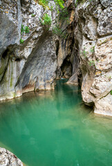 Turquoise slot pool in Saint Luke Gorge