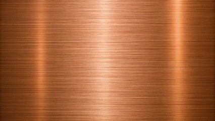 Shiny copper metal texture background with bright reflections and horizontal lines