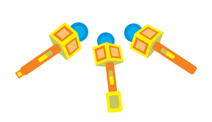 Colorful Microphone Collection Vector Illustration Set