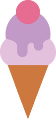 vector illustration of a cone ice cream