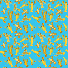 Naklejka premium seamless pattern with fish