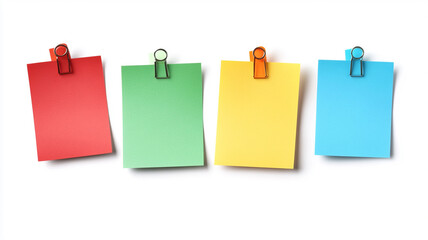 Colorful Sticky Notes with Clips Perfect for Organization and Reminders