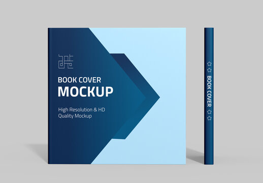 Square Book Mockup