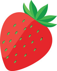 Obraz premium Fresh red strawberry icon on transparent background