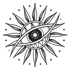 Glowing Eye Symbol Icon