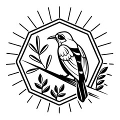 Minimal Neon Hexagon Icon