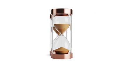 Copper Hourglass Time Management, Deadline, and Efficiency Concept