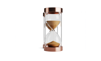 Copper Hourglass Time Management, Deadline, and Efficiency Concept